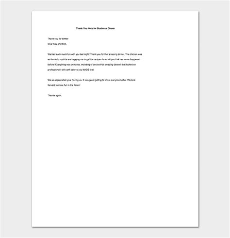 Thanks for a fantastic dinner party. Thank You Note for Dinner: Format & Sample Notes