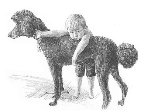 When vic finds one place that has escaped the devastation of the war, he also finds. "Boy and his dog drawing" by Mike Theuer | Redbubble