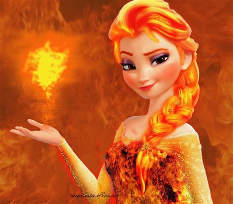 Fire Queen Elsa By Superstarflower On Deviantart Disney Frozen Elsa