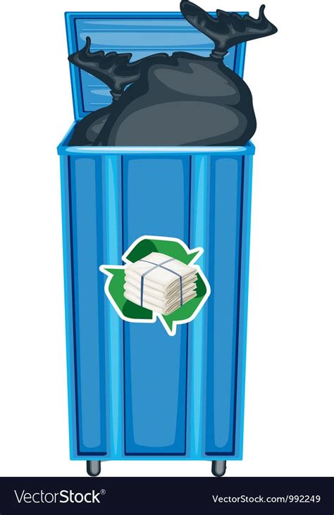 Recycling Dustbin Royalty Free Vector Image Vectorstock Recycling