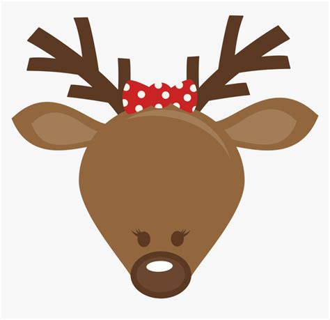 Mkc Cute Head Svg Rudolph The Red Nosed Reindeer Head Hd Png