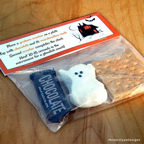 Happy Halloween Smores Bag Topper Printable Tag Insert Etsy