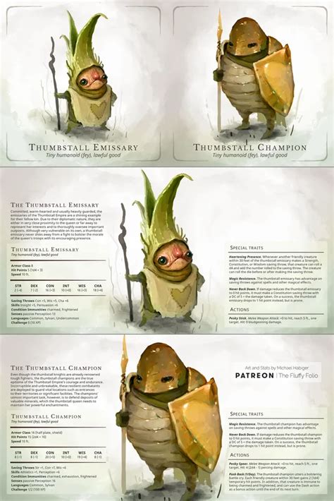 Oc The Thumbstall Empire Rises Two Tiny Monsters Including Stats