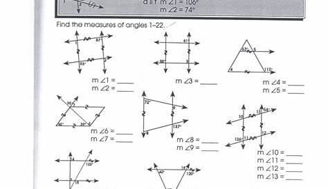 geometry parallel and perpendicular lines worksheet