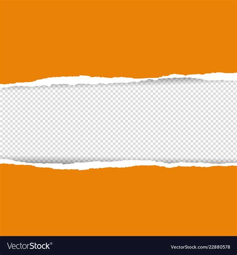 Orange Torn Paper Royalty Free Vector Image Vectorstock