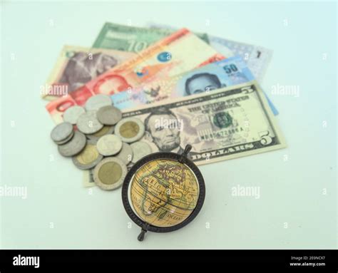 Currency From Different Countries Bills And Coins Payments Around The