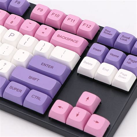 Purple Keycaps Set Pbt Keycap Color Keycap Gka Height Etsy