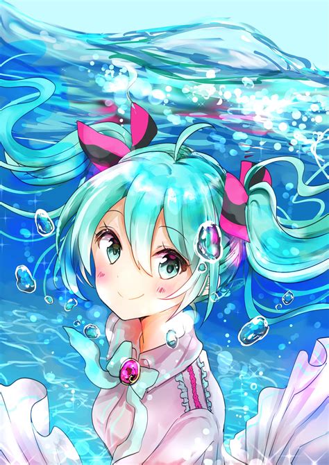 Smiling Underwater Miku Hatsune