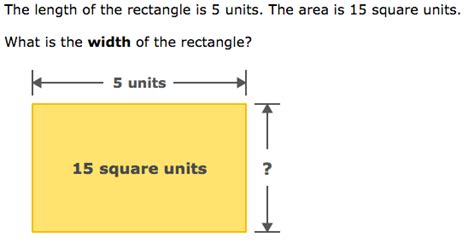 And then express thearea as a function of the diagonal length? IXL - Find the missing side length of a rectangle (Grade 3 ...