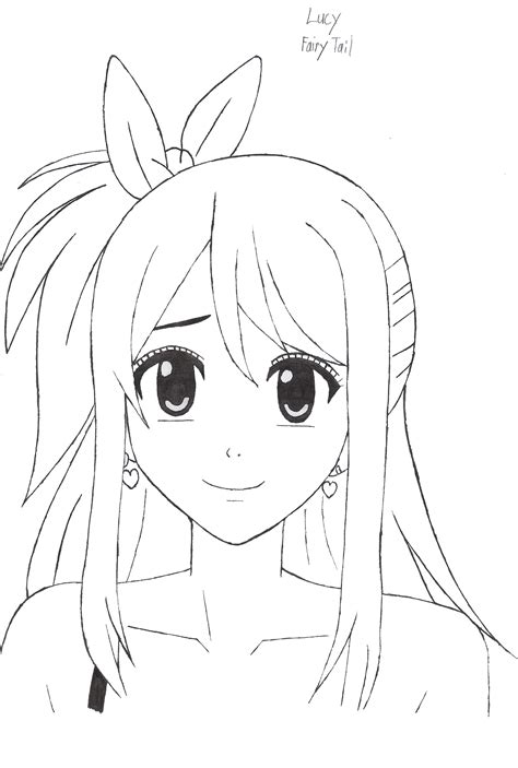 Рисунки карандашом аниме девушек легкие для начинающих фото