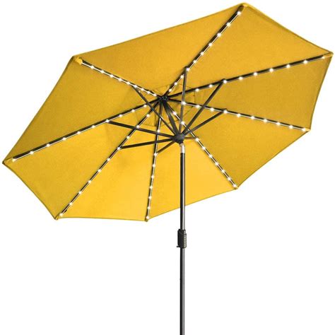 Eliteshade Solar Umbrellas 9ft Market Umbrella With 80 Led Lights Patio