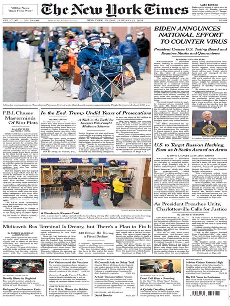 Get new york's weather and area codes, time zone and dst. The New York Times 01.22.2021 » Download PDF magazines ...