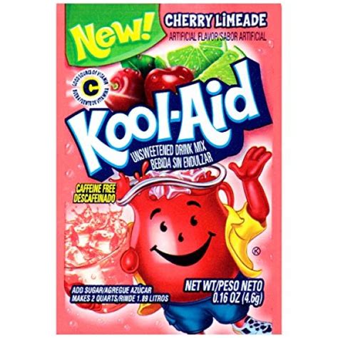 Water And Drink Mixes Kool Aid Cherry Limeade Flavored