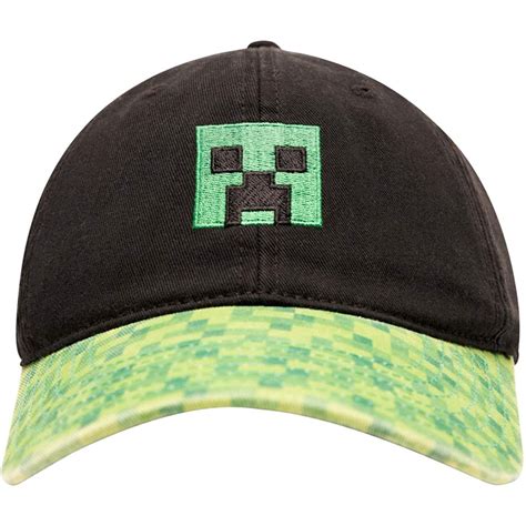 Minecraft Minecraft Boys Creeper Face Hat Black And Green Youth