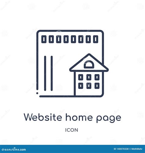 Linear Website Home Page Icon From Buildings Outline Collection Thin