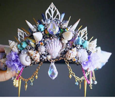 Pin By Leigh On Shell Art Mermaid Crown Crystal Crown Shell Crown