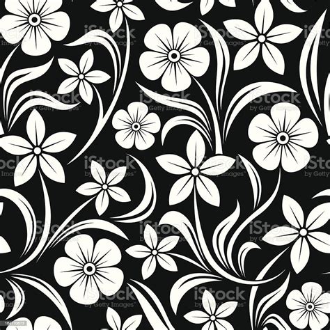 Seamless Pattern With Flowers Vector Illustration Stock Illustration
