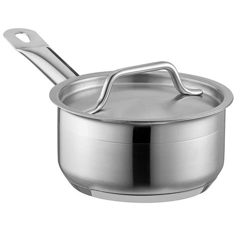 Vigor 1 Qt Stainless Steel Sauce Pan With Aluminum Clad Bottom And Cover
