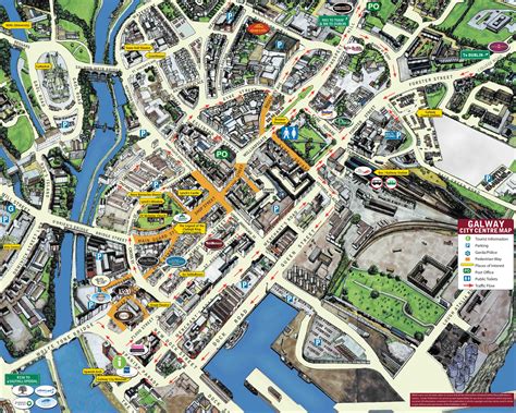 Map of Galway City and County. Things to do, places to visit in Galway