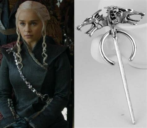 Game Of Thrones Daeneryss Dragon Brooch Pin Cosplay Prop Accessories