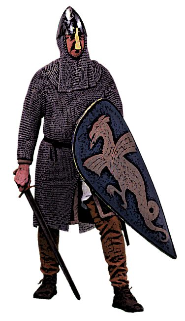 Kite Shield Norman Knight Holding Kite Shield Picture