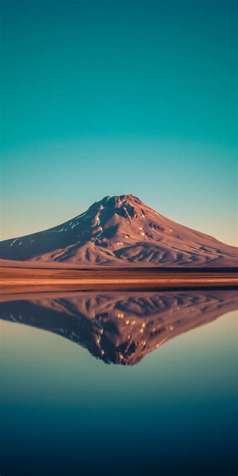 Mountains Lake Clean Sky Reflections 1080x2160 Wallpaper Nature