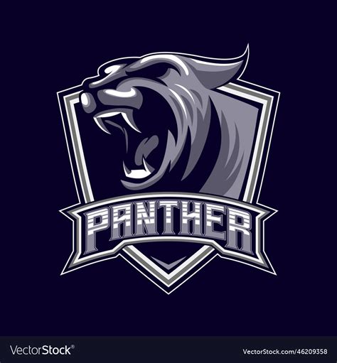Panther Head Logo Design Royalty Free Vector Image