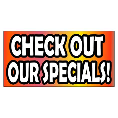 Check Out Our Specials Decal Sticker Retail Store Sign Ebay