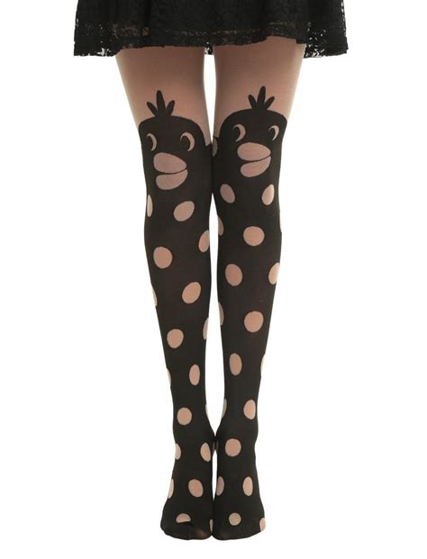 Lovesick Duck Polka Dot Faux Thigh High Tights Hot Topic