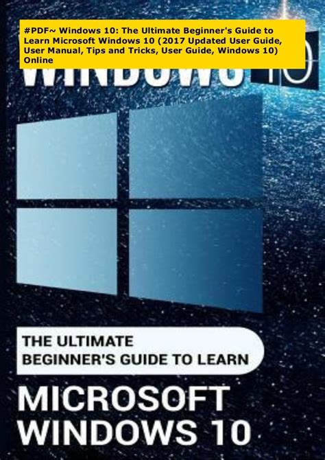 Pdf Windows 10 The Ultimate Beginners Guide To Learn Microsoft Wi