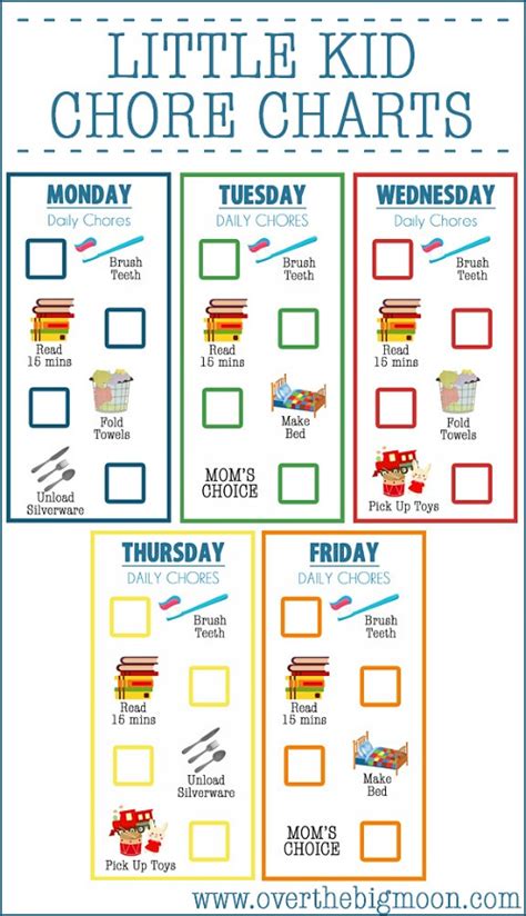 15 Free Printable Chore Charts For Kids A Cultivated Nest
