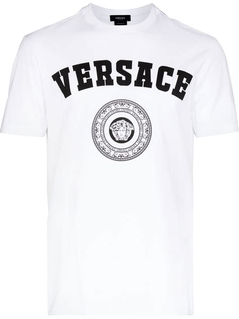 Versace White Cotton T Shirt Modesens