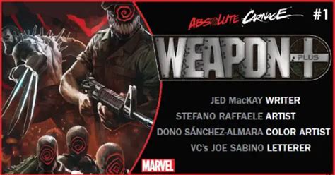 Preview Marvel Comics 116 Release Absolute Carnage Weapon Plus 1