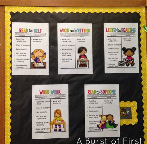 Daily 5 Anchor Charts A Burst Of First