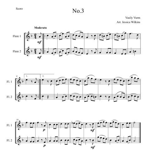 10 Easy Flute Duets Digital Download Jdw Sheet Music