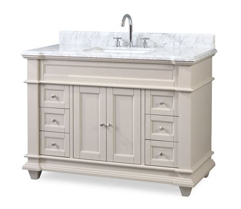 Willow grove vanity cabinet with marble top. 48" Italian Carrara Marble Top Bathroom Vanity