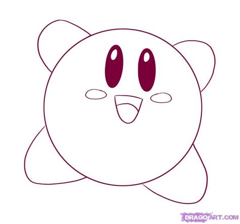 How To Draw Kirby Step 4 Character Drawing Drawings Guided Drawing