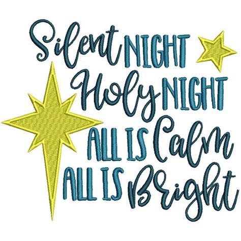 Silent Night Holy Night All Is Calm All Is Bright Christmas Filled