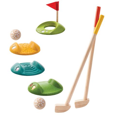 Kids Wooden Mini Golf Game Plantoys Earthhero