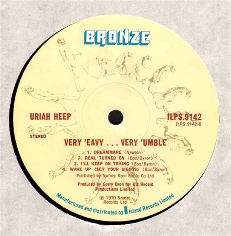 Uriah Heep Very Eavy Very Umble Vinyl Pussycat Records