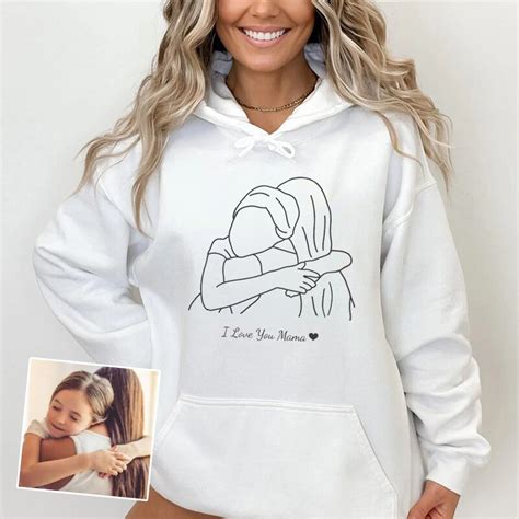 Personalized Hoodie With Custom Picture And Messages For Mothers Day