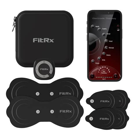 Fitrx Electrode Wireless Massager Rechargeable Tens Unit Muscle Stimulator With App Control