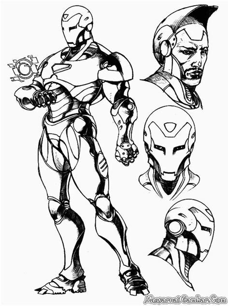 Mewarna gambar superhero avenger ironman. Contoh Gambar Mewarnai Iron Man 3 - KataUcap