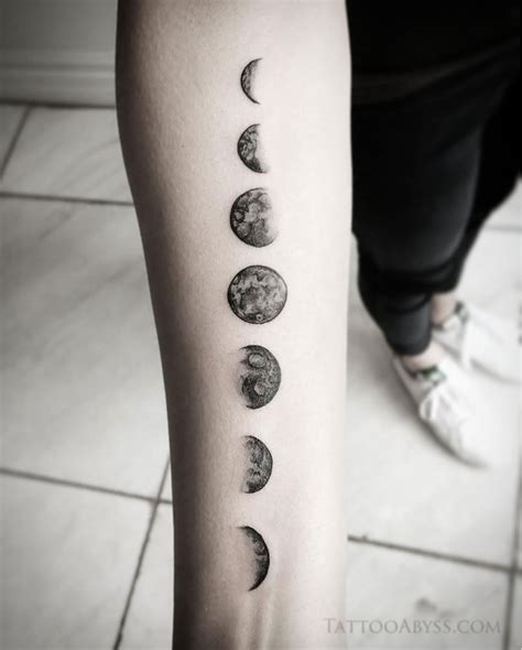 Phases Of The Moon Tattoo Stencils