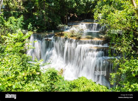 Huai Mae Khamin Waterfall In Khuean Srinagarindra National Park At