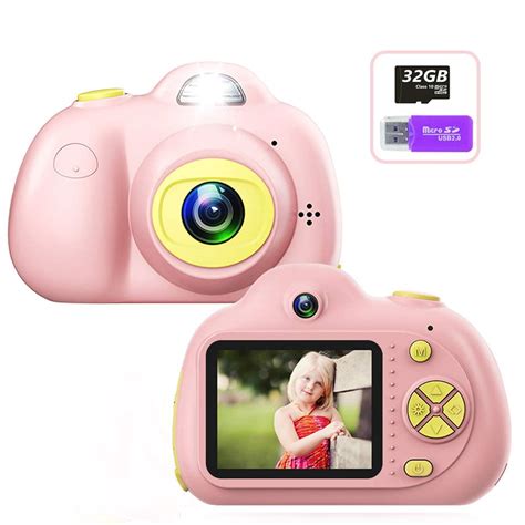 Kids Toys Camera For Girls Boys 8mp Front And Back Camera 1080p Hd