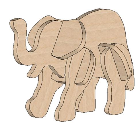 Elephant Mini Puzzle Scroll Saw Scroll Saw Pattern Elephant