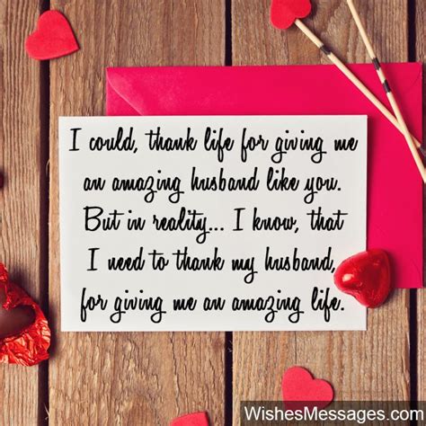 Send these valentine messages to him via text, email, facebook, whatsapp etc. Thank You Messages for Husband: Quotes and Notes for Him ...