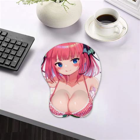3d Boobs Mousepad Anime Hentai Oppai Mousepad With Wrist Support 25 Cm The Mouse Pads Ninja
