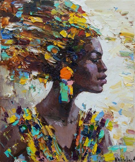 Buy African Woman Portrait Original Oil Painting Oil Painting By